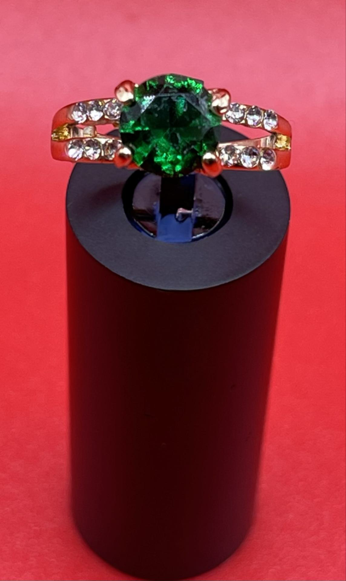 Crystal Cubic Zirconia Rings For Women In Emerald