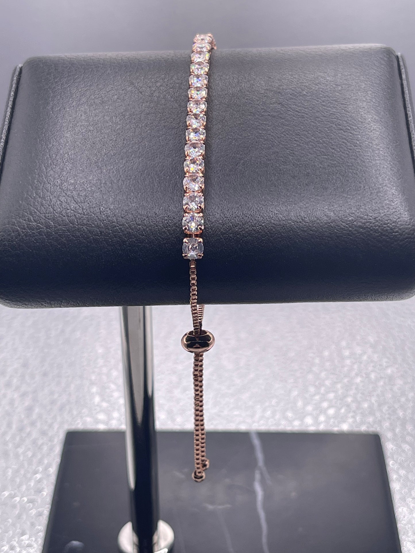 Colorful Bling Diamond Zircon Adjustable Tennis Bracelet Jewelry For Women White Gold
