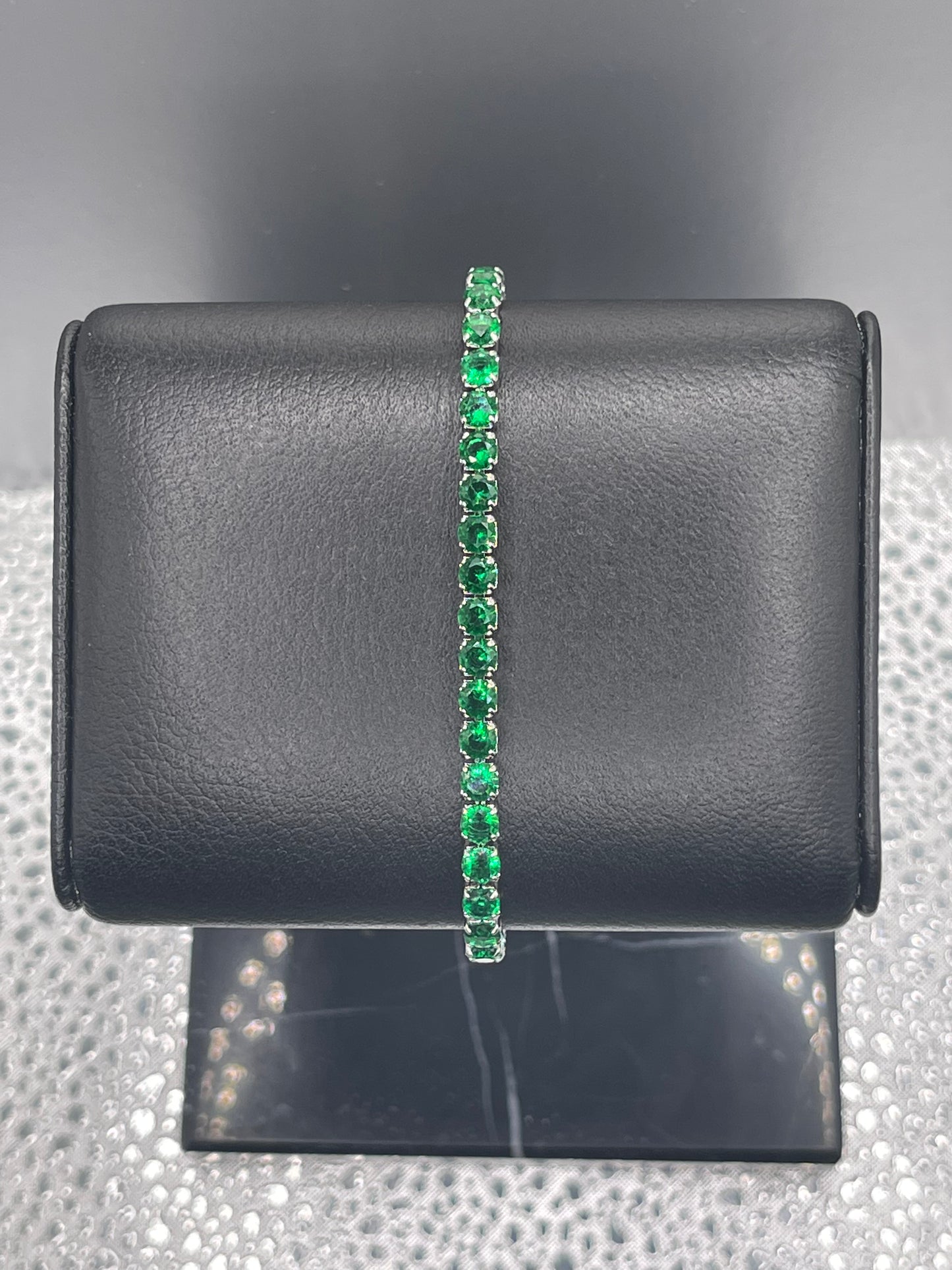 Colorful Bling Diamond Zircon Adjustable Tennis Bracelet Jewelry For Women Green Silver