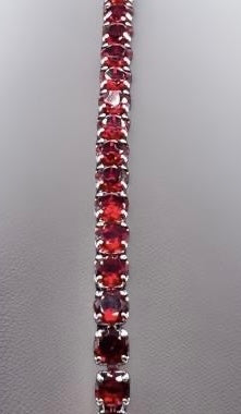 Colorful Bling Diamond Zircon Adjustable Tennis Bracelet Jewelry For Women Red Silver