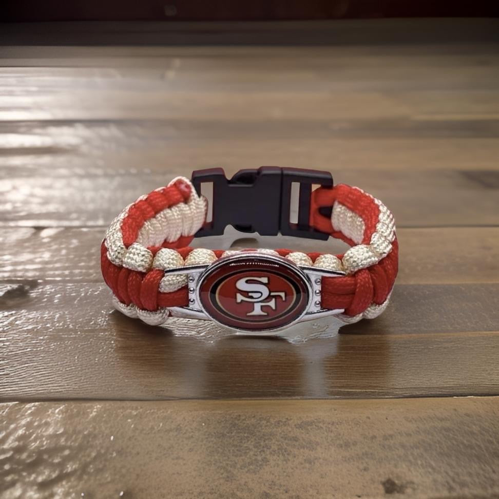 NFL Fashion Creative Hand Woven Bracelet Gift 49ers