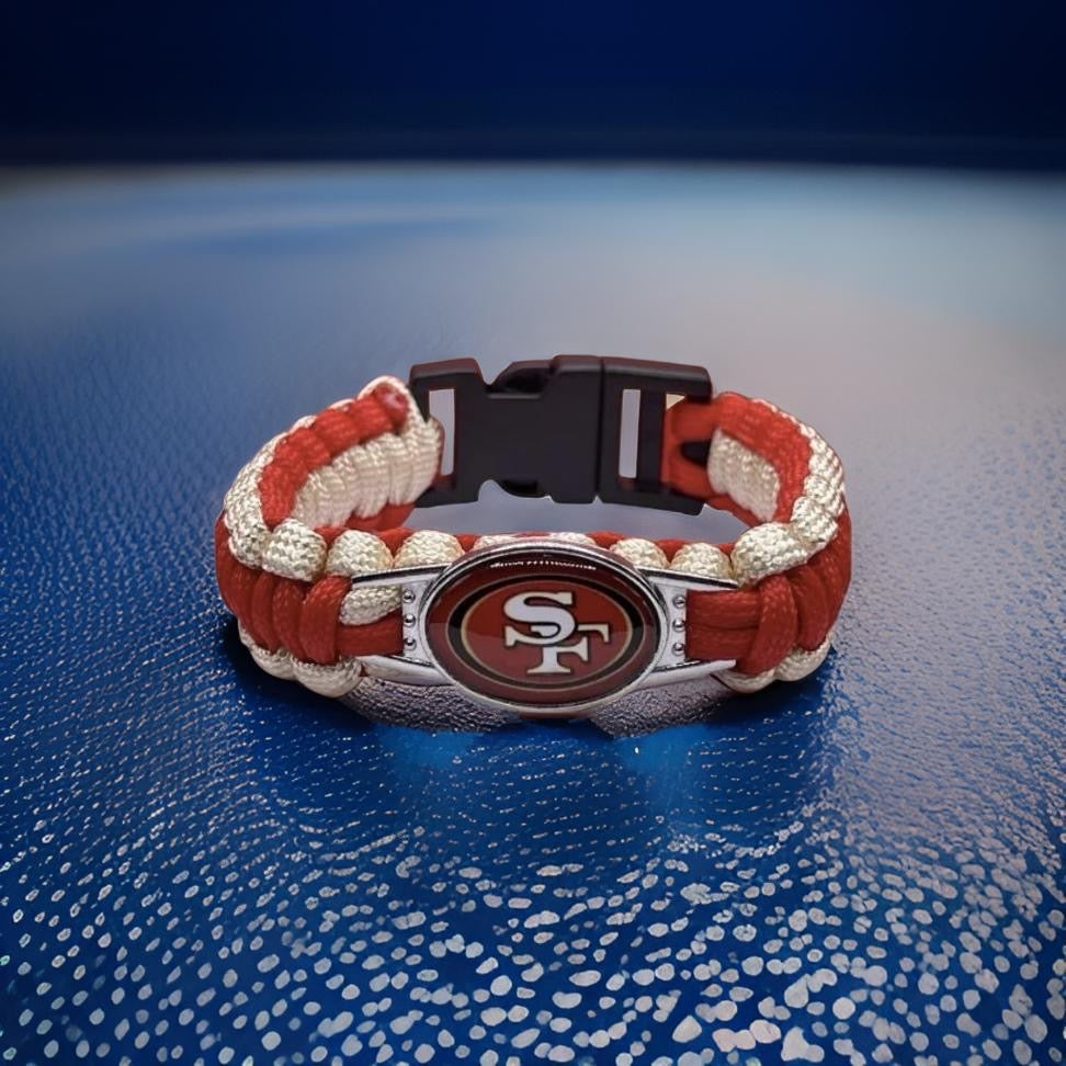 NFL Fashion Creative Hand Woven Bracelet Gift 49ers