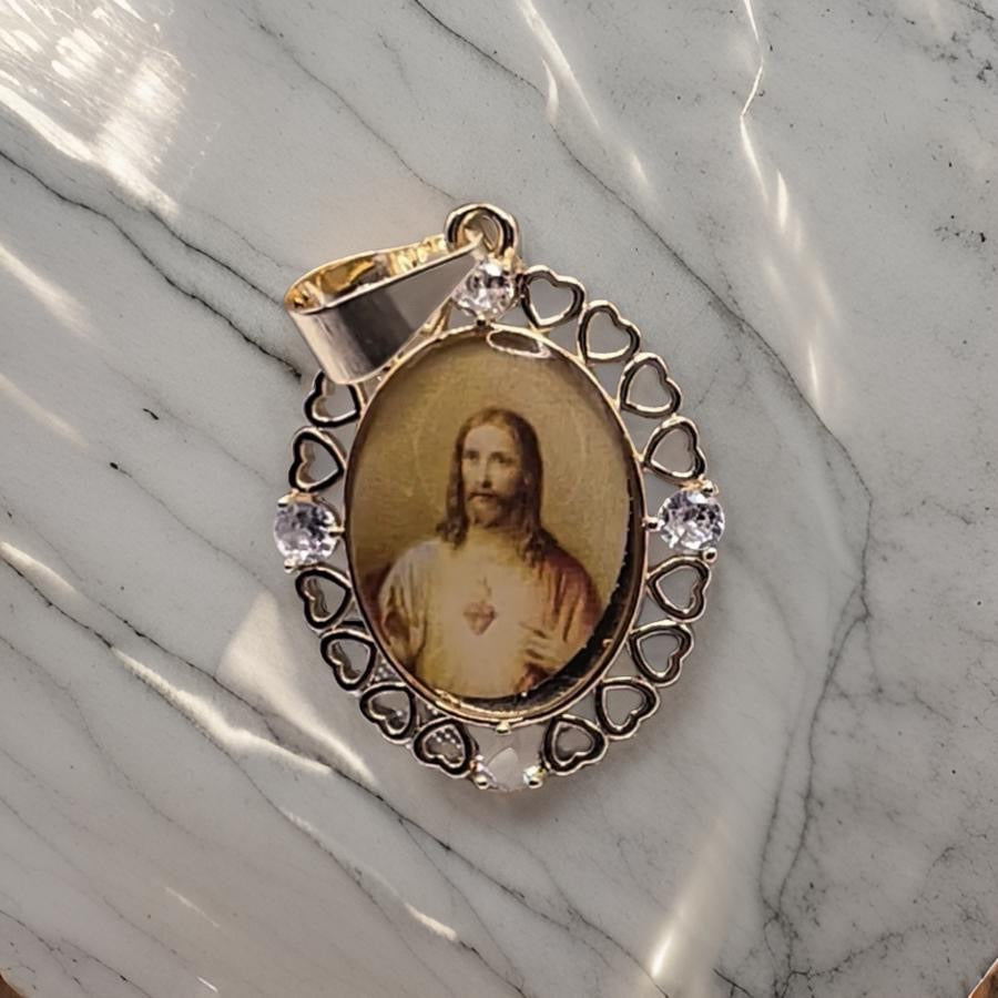 Jesus Christ 14K Gold Plated Pendant