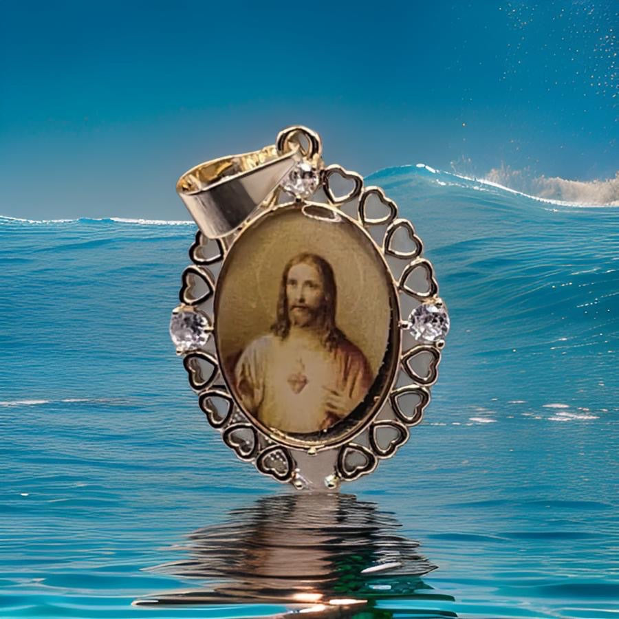 Jesus Christ 14K Gold Plated Pendant