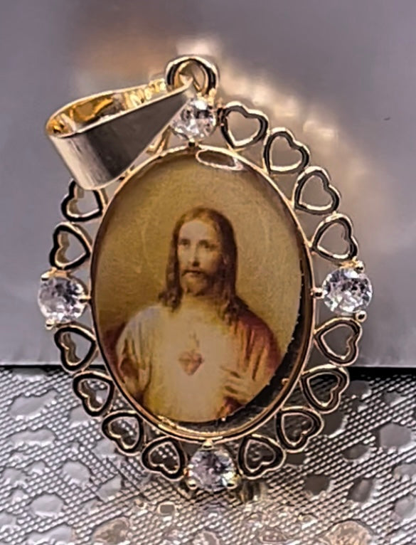 Jesus Christ 14K Gold Plated Pendant