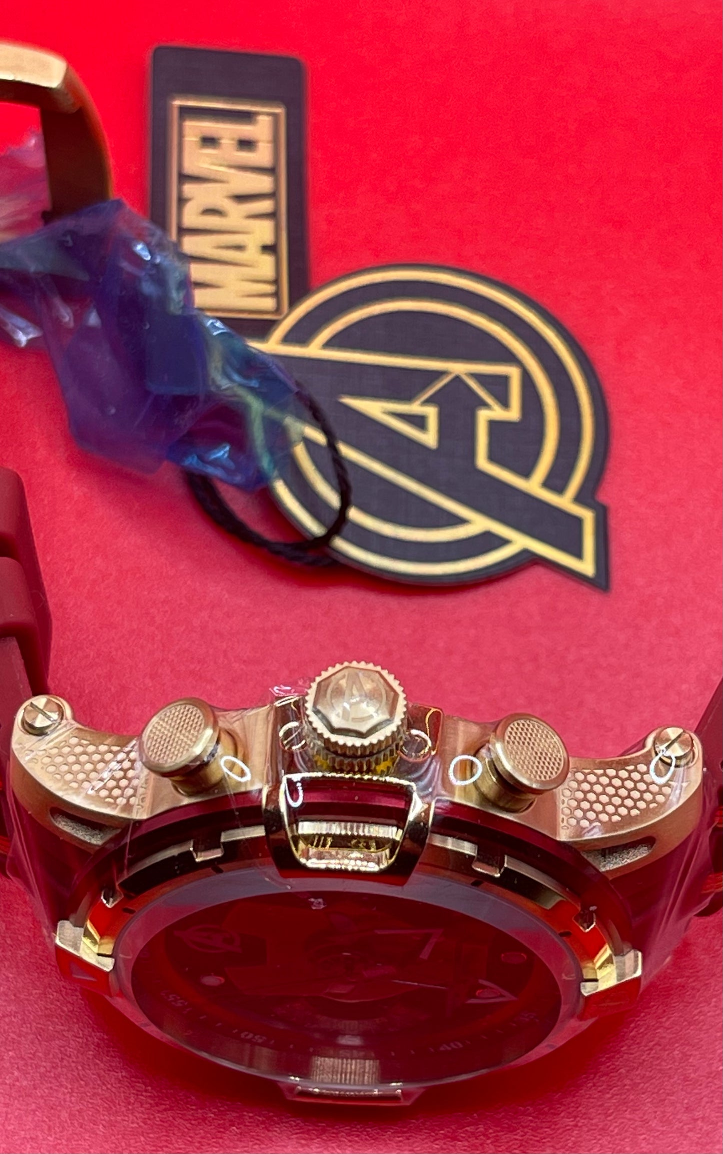 Marvel Character Men Luxury Wrist Watch Iron Man In Red