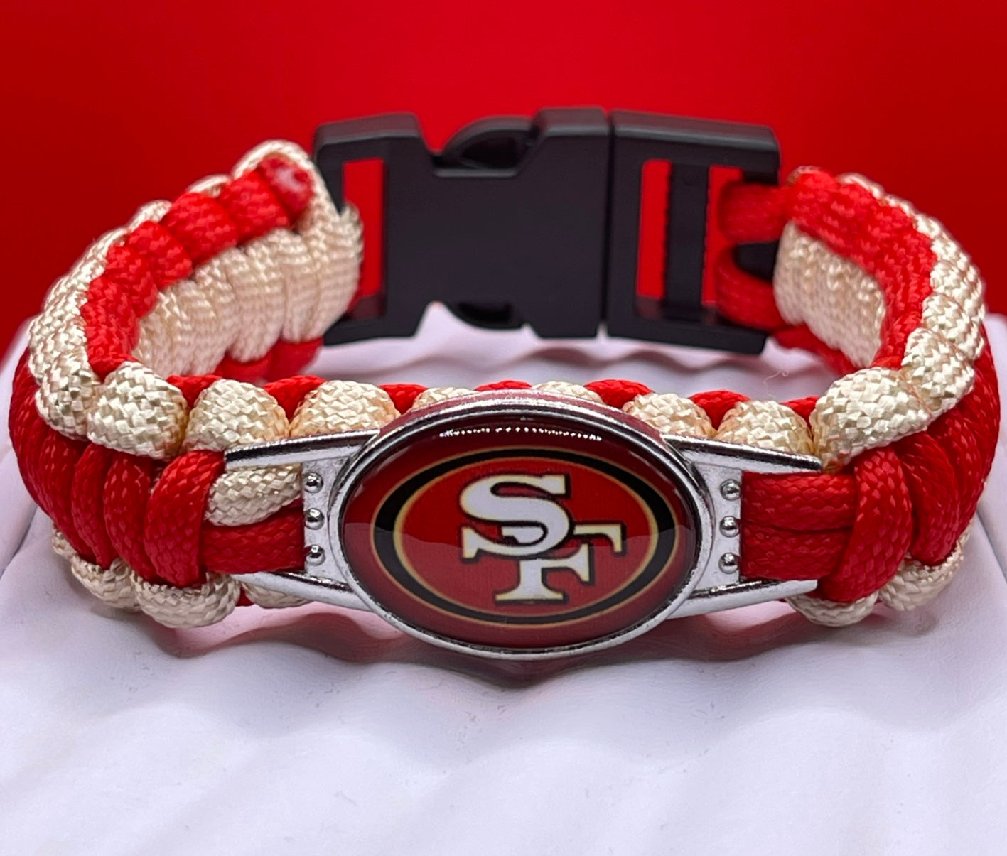 NFL Fashion Creative Hand Woven Bracelet Gift 49ers