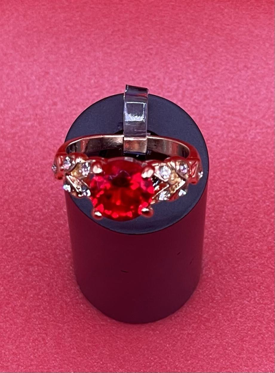 Crystal Cubic Zirconia Rings For Women Red 2