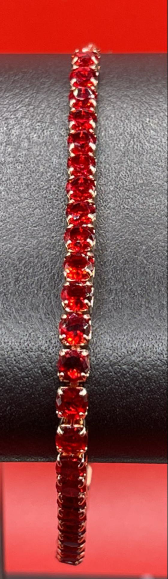 Colorful Bling Diamond Zircon Adjustable Tennis Bracelet Jewelry For Women Red Gold