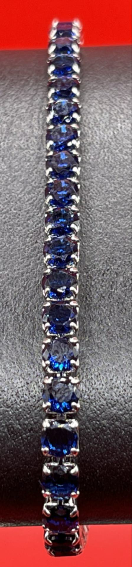 Colorful Bling Diamond Zircon Adjustable Tennis Bracelet Jewelry For Women Blue Silver