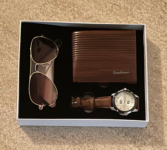 Watch + Wallet + Sunglasses Set